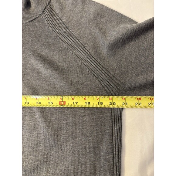 FOOTJOY 1/2 Zip Gray Golf Sweater Men Medium Pullover Performance Stretch Wool - Picture 12 of 12